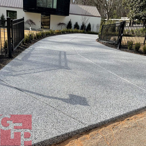 Residential Driveway Epoxy Coating with Gate
