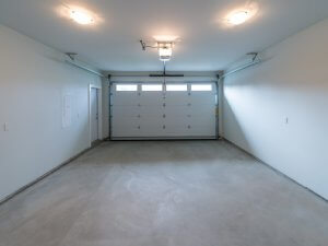 Empty grey garage