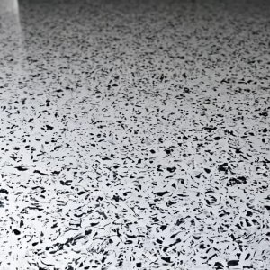 Black and white marble flooring